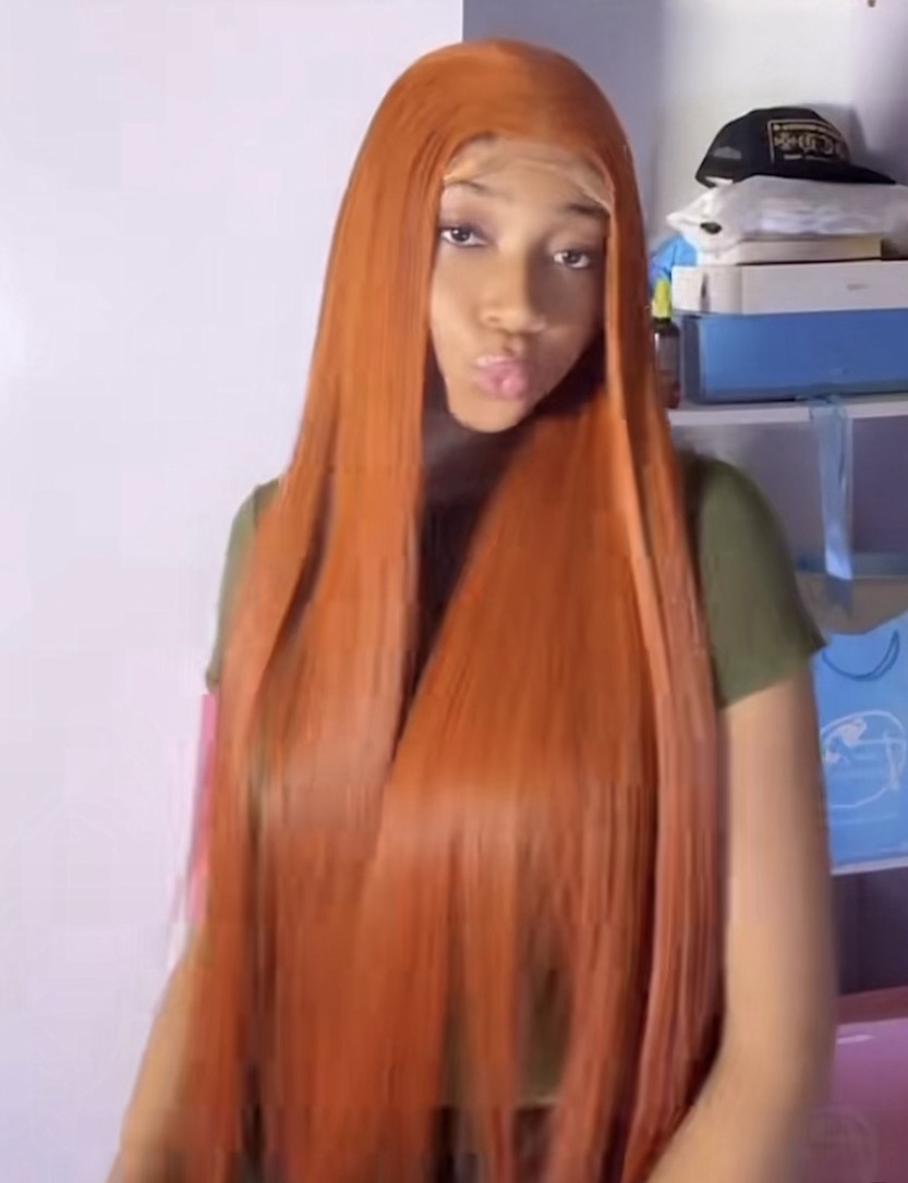SDD Vietnamese bone straight ginger paired with 2by6 closure 220g