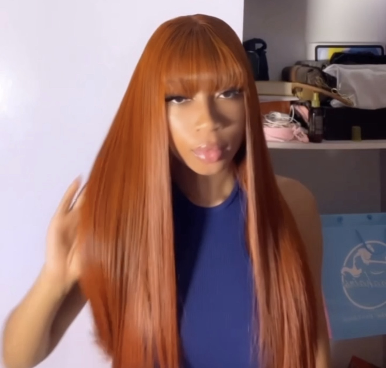 20” SDD ginger Vietnamese bone straight 2by4 fringe