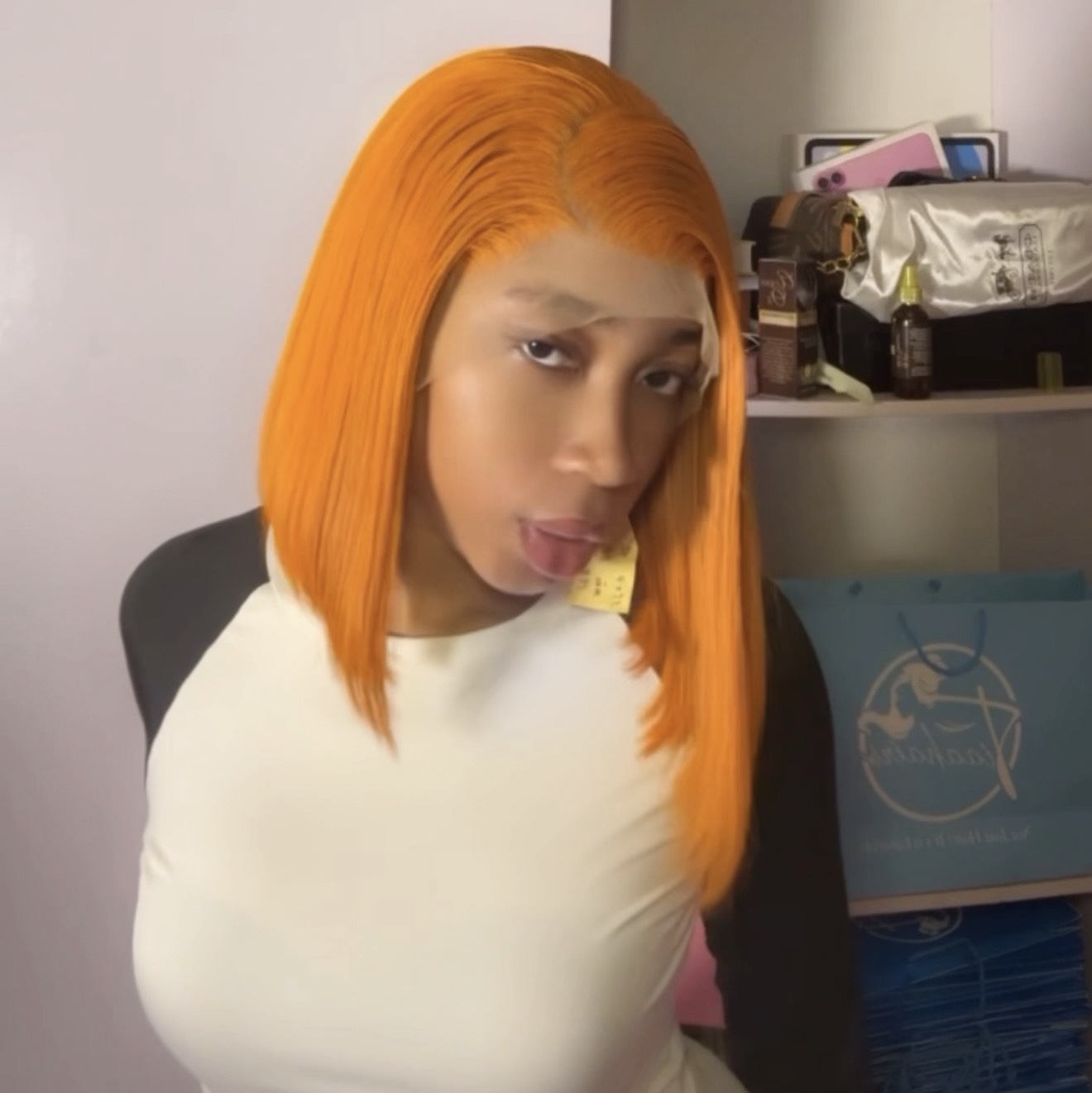 10” frontal SDD ginger bone straight 200g
