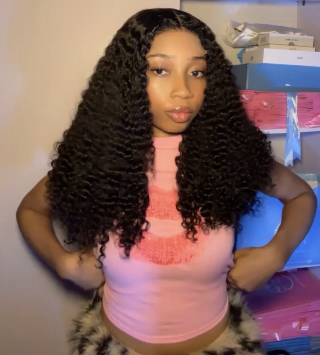 18” SDD Chinese pixie curls 5by5 closure 250g