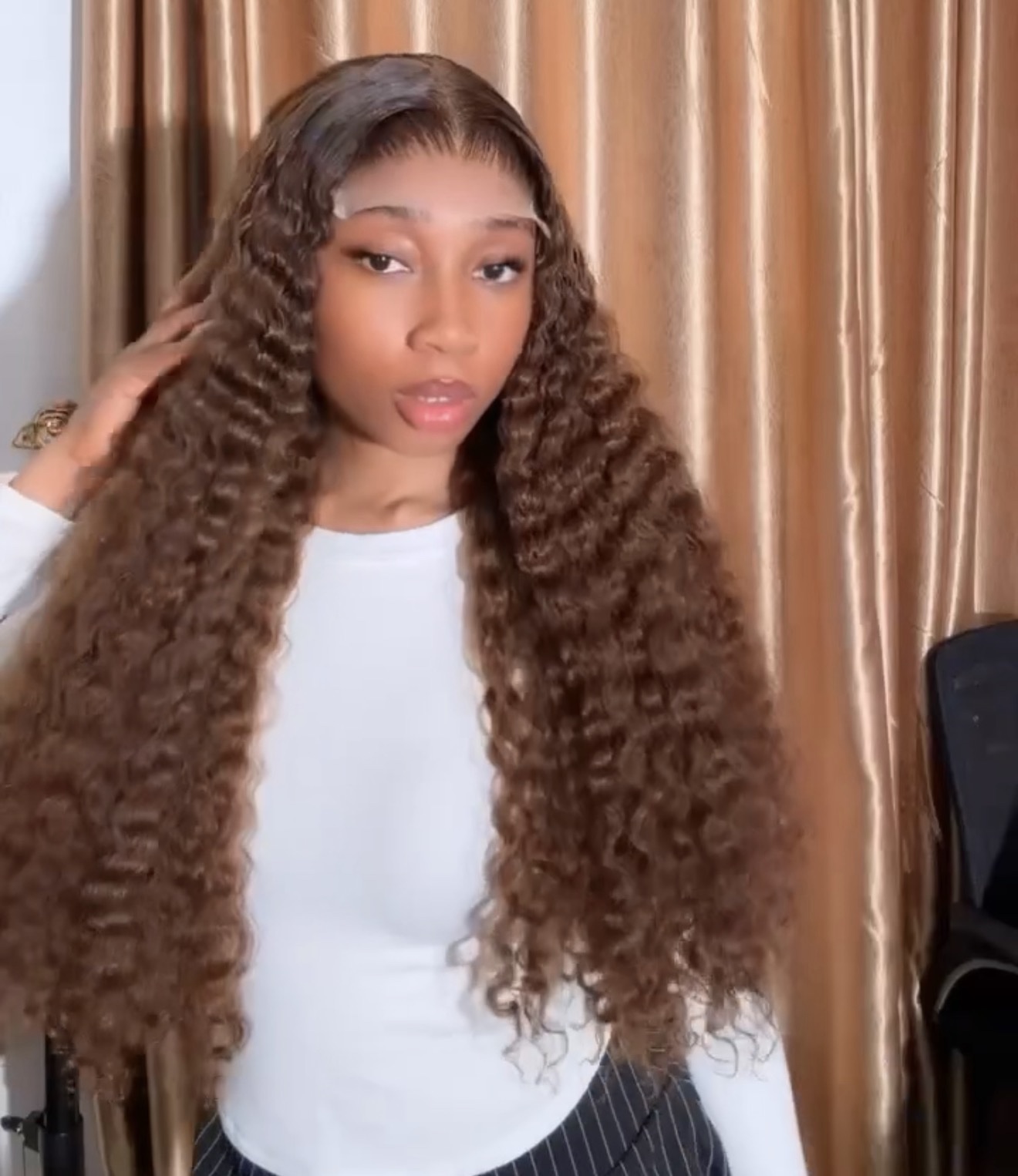 SDD deep curls brown 5by5 Closure 280g
