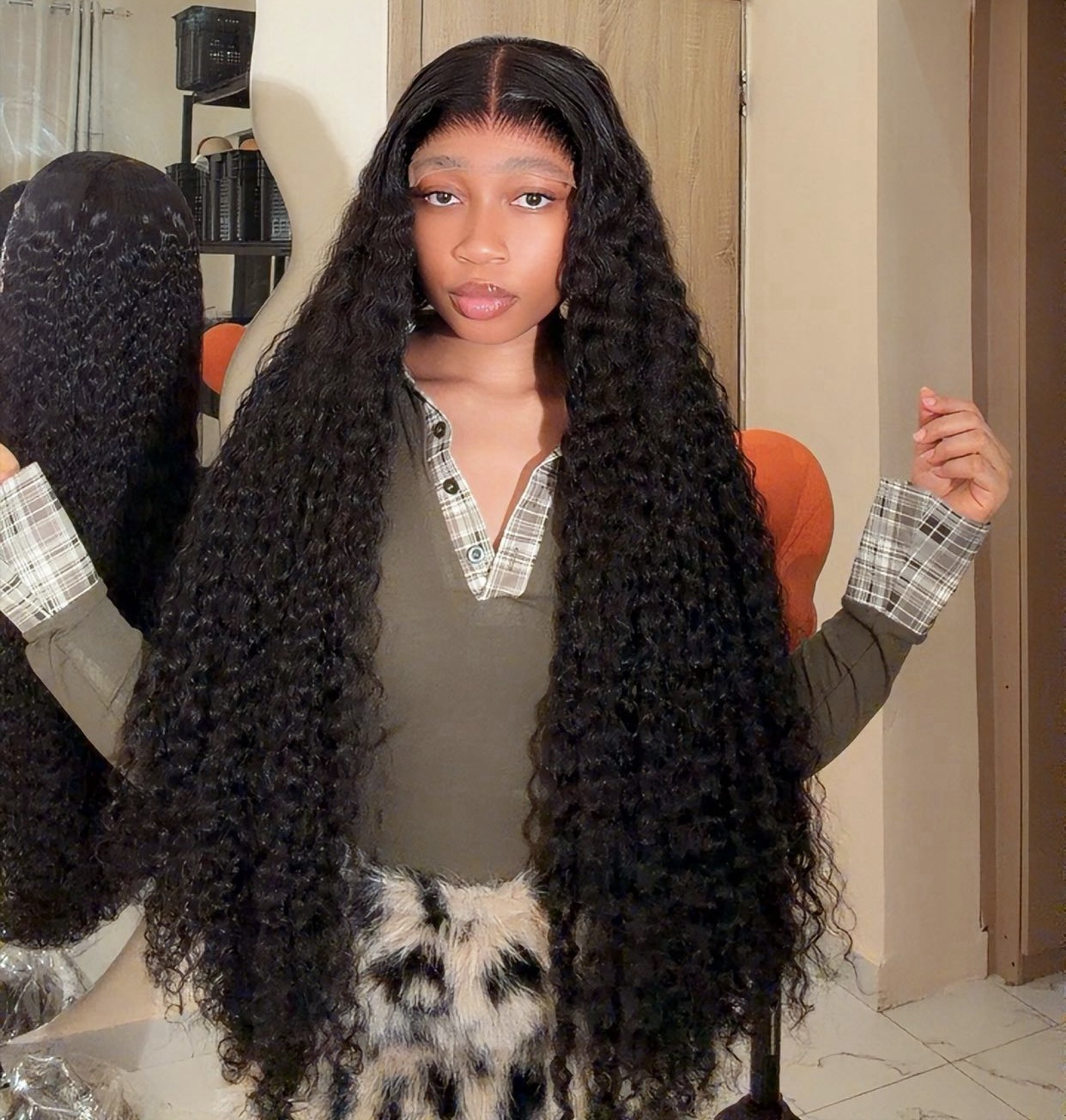 34” SDD deep curls 5by5 closure 250g