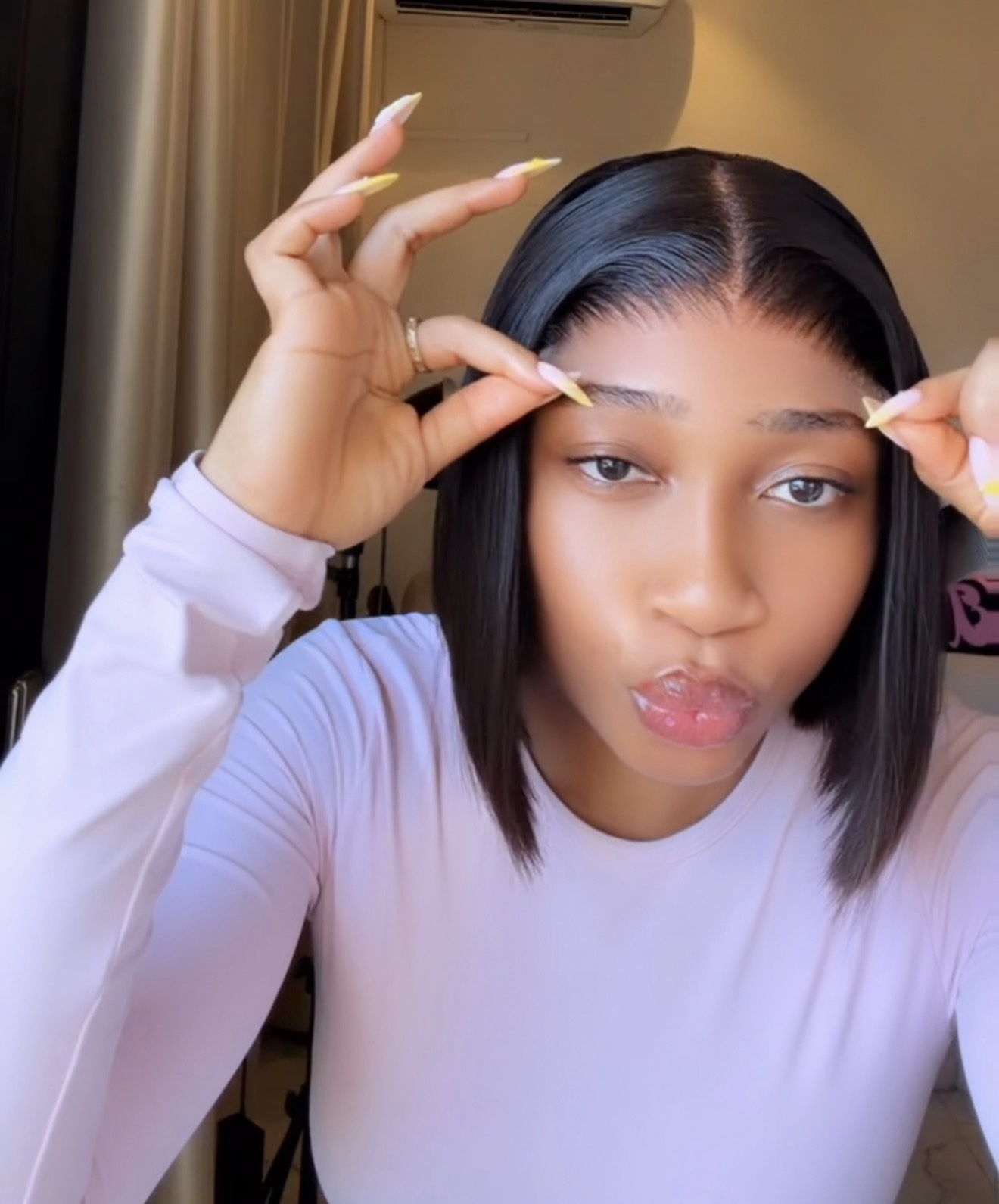 8” SDD human hair straight 5by5 HD