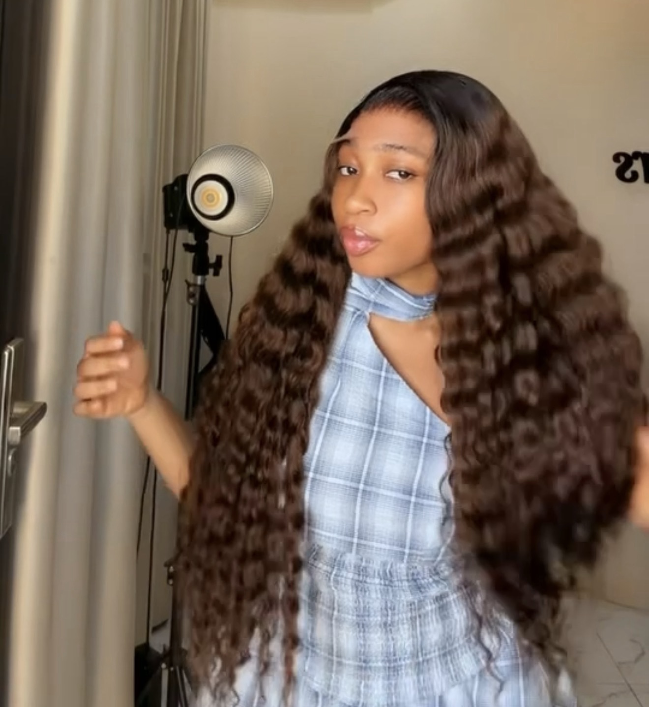 32” sdd cinnamon deep with dark root 5by5 closure 320g